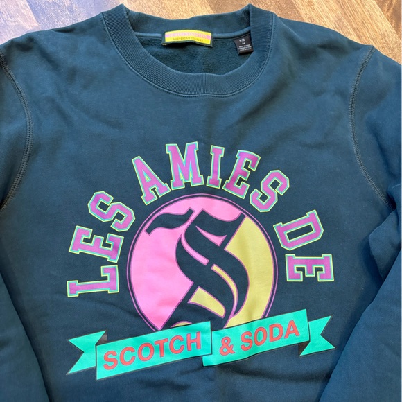 Scotch & Soda Teal Graphic Sweatshirt - Picture 2 of 2